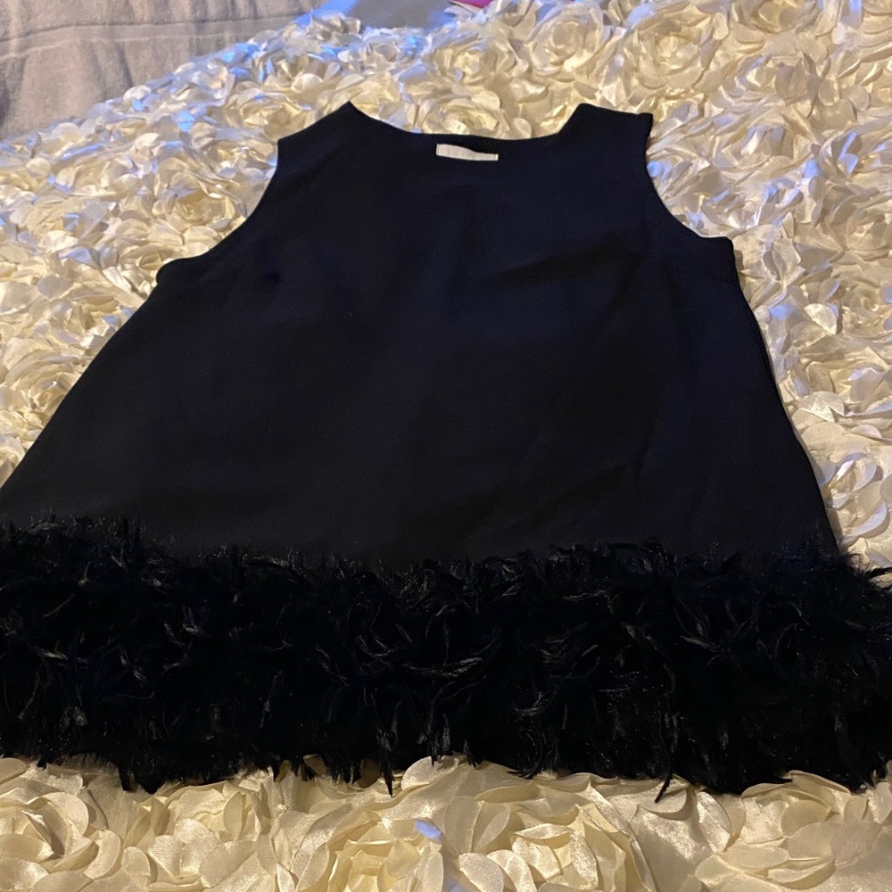H&M Black Feathers Top